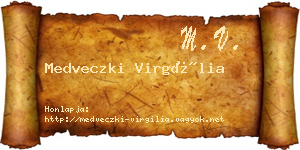 Medveczki Virgília névjegykártya